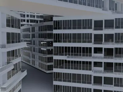 interlace modern office building 3D model
