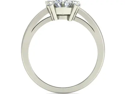 Women Wedding Engagement Ring 3D print model 11