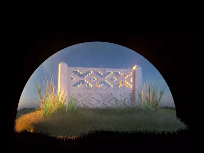 Stone Fence 3D model