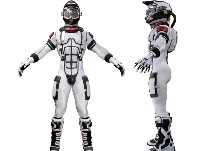 Futuristic Space Ranger Suit - High Detail 3D Model for CG 3D model