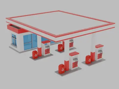 3D City Assets Low-poly 3D model