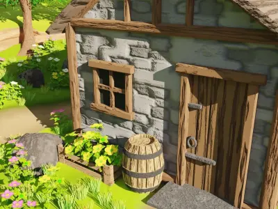 Medieval House In Forest 3D model