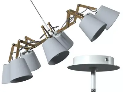 Hanging chandelier Arte Lamp Pinoccio A5700LM-8WH 3D model
