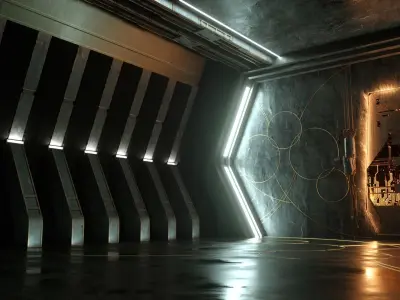 Sci-Fi Room Interior Design 3D model