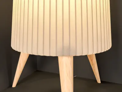 OKENSAND Floor lamp beach white Ikea 3D model