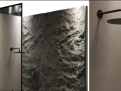 Corner Shower Cabins 02 Low-poly 3D model