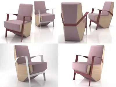 Silver Lake Armchair 3D model