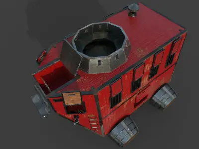 Carriage steampunk  3D model