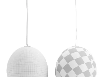 Japanese B B Living Room Pendant Lamp 3D model