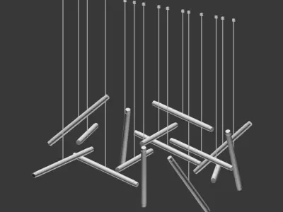 Dutti Led Chandelier 3D model