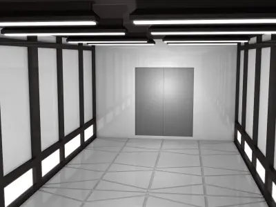 Sci Fi Corridor 3D model 18