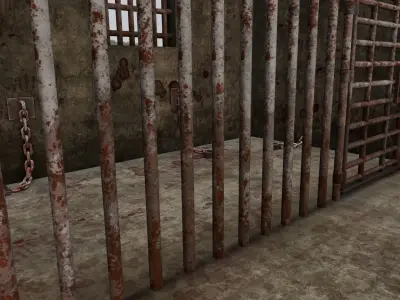 Prison 3D Model Low-poly 3D model