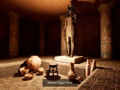 Ancient egyptian environment collection 3D Model Pack