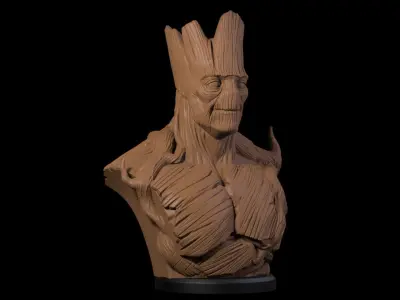 Groot bust 3D print model