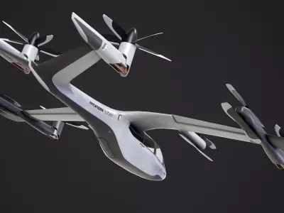  Flying Taxi Hyundai Uber PBR 