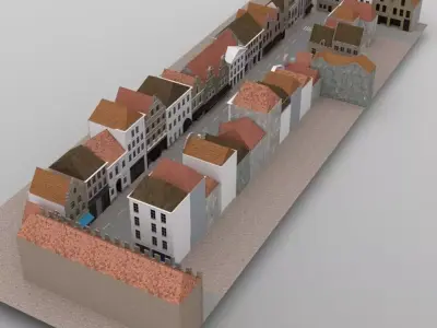 European Street 2 in multiple formats 3D model