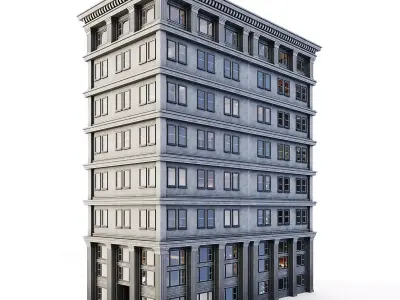 Tenement Building Low-poly 3D model