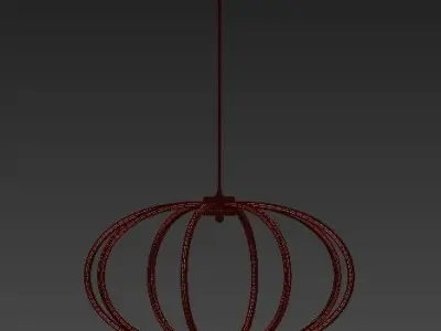 Leggero Collection 8 Light Gold LED Pendant 3D model