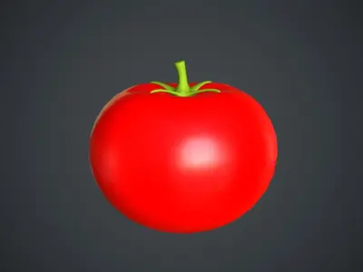 Tomato Cartoon Low-poly 3D model