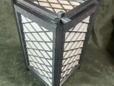 Kumiko Japanese Shoji Lantern - Hishi 3D print model