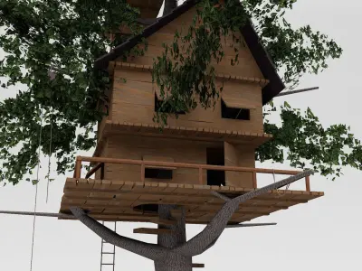 treehouse tree house 3D model
