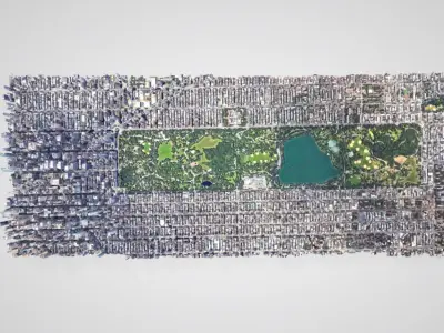 Central Park-New York city Low-poly 3D model