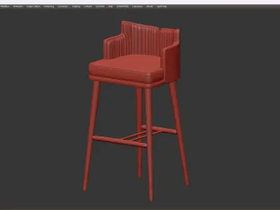 BAR CHAIR ERVIN Low-poly 3D model