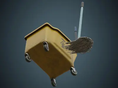 Mop Wringer 2B Low-poly 3D model
