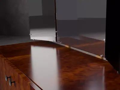 Old dressing table mirror 3D model