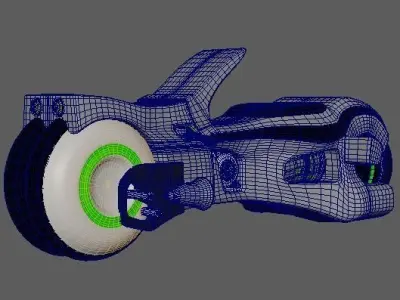 Futuristic bike 3D model by IRONAYUSH