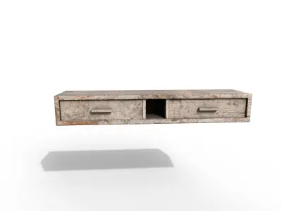 Old Modern Furniture 3D Model Terror Low-poly 3D model 7
