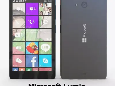 Microsoft Lumia 540 Dual SIM Black 3D model