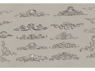 European-style carvings 3D model