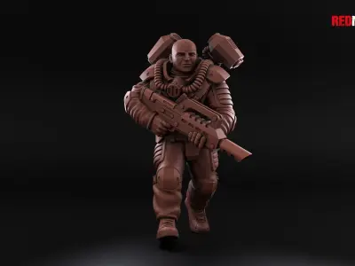 Airborne Division - Command Squad of the Imperial Force 3D print model