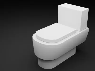 Floor Toilet Free low-poly 3D model