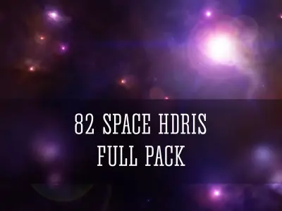 82 Space 8K Hdris Full Pack Low-poly 3D model