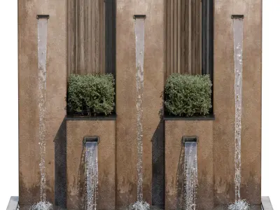 Waterfall fountains cascade 31 3D model
