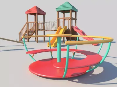 The Playground colorful set 3D model