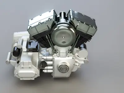  v2 Air-Cooled V-Twin Motorcycle Engine 