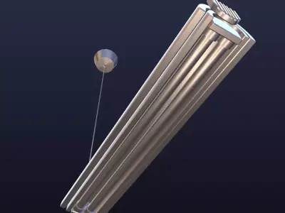 Fluorescent ceiling light 3D model