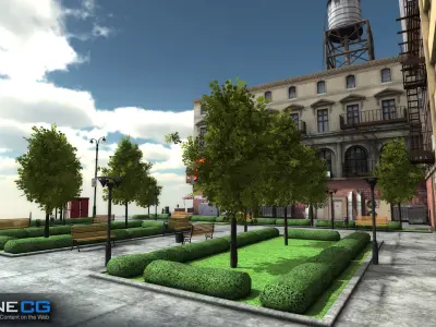 NYC Block 8 Unity Low-poly 3D model