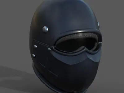 Helmet scifi military combat 3d futuristic  Low-poly 3D model