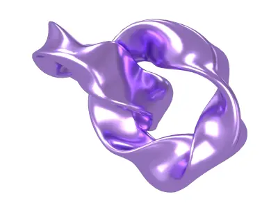Abstract Ring Shape V2 005 Low-poly 3D model