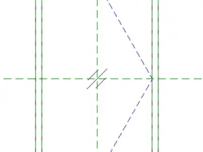 Single casement concept window Parametric Revit family 3D model