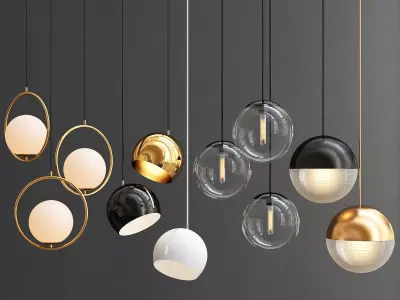 Collection of Pendant Lights New 3D model