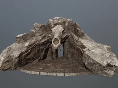 Skull Gate 8 Low-poly 3D model