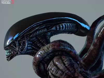 Alien Xenomorph  Low-poly 3D model