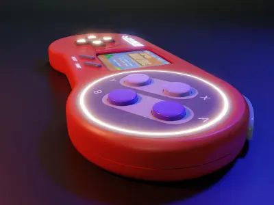 Futuristic Nintendo Controller 3D model