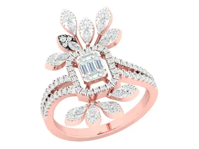 Women Ring  Render  3dm STL OBJ FBX Details 3D print model