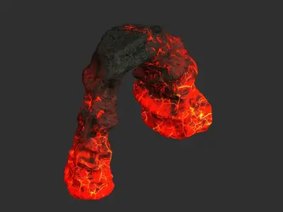 Small Arch - Lava Low-poly 3D model